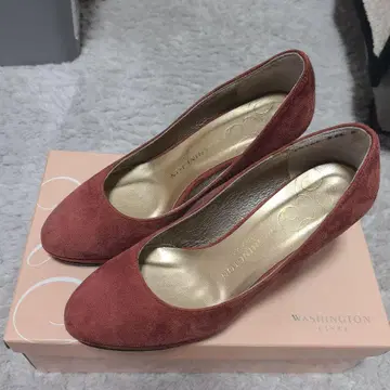 WASHINGTON 스웨이드 펌프스 22.5cm 박스 있음 가을 겨울용