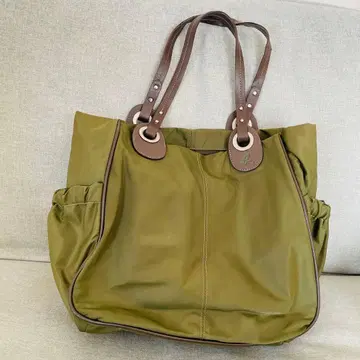 에네스베 토트백 나일론 백 카키 대용량