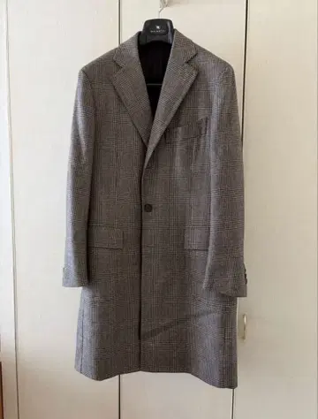 아토리니 체스터 코트 48 체크 울