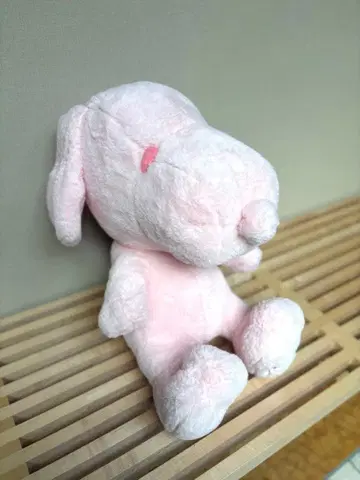 SNOOPY 스누피 앉아있는 BIG 특대형 봉제 인형 핑크