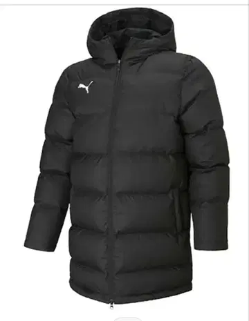 PUMA 블랙 다운 자켓 후드 부착 새상품!