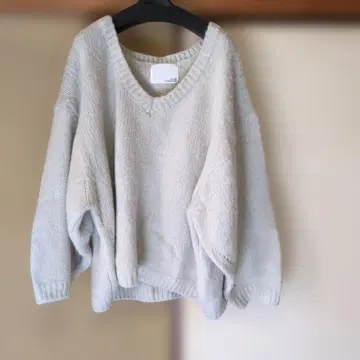 room 306 CONTEMPORARY 오버 사이즈 V넥 니트 그레이