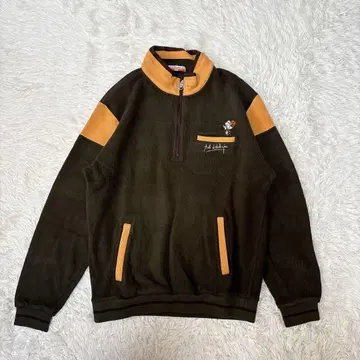 CASTELBAJAC 하프 지퍼 두꺼운 원단 스웨터 올리브 그린