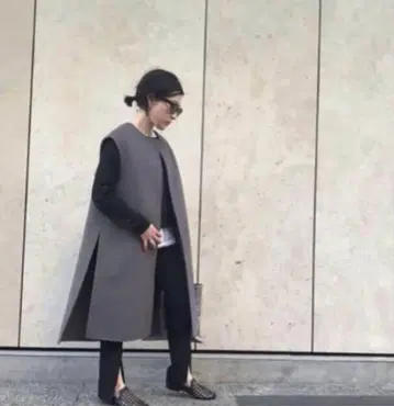 욘파 YONFA 울 베스트 코트 그레이