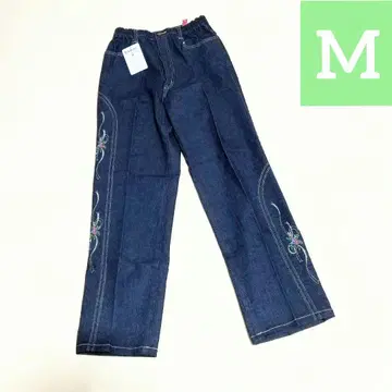 꽃무늬 자수 청바지 스트레이트 데님 여성용 [ 새상품 택 포함 ]