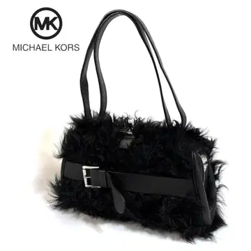 [ 새상품급 ] 마이클코어스 시어링 퍼 가죽 핸드백 실버 금장 장식