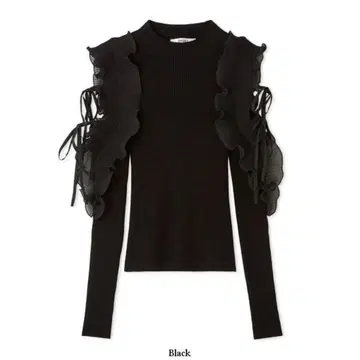 [SNIDEL] 플리츠 프릴 도킹 니트