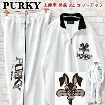 미사용 새상품급 PURKY 코요테 자수 셋업 저지 긴팔