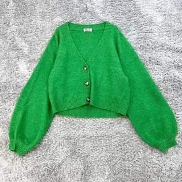 바움 운트 헬 가든 [ F ] 그린 니트 가디건 크롭 기장 가을/겨울