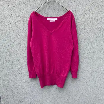 2997 [스픽 앤 스팬] V넥 긴팔 니트 울 100% 얇은 소재