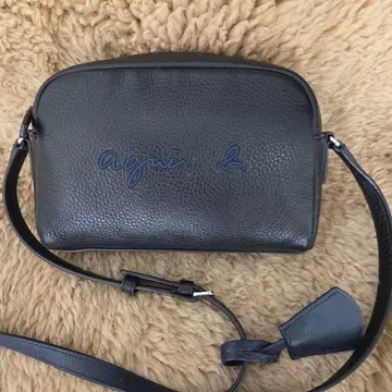 Aguin L 블랙 가죽 숄더백