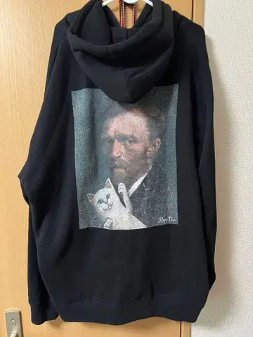 새상품급 리프앤딥 후드티 고양이 고양이 고흐 sk8 스케이터 아트