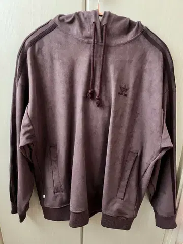 adidas 보라색 후드 부착 후드티 M 사이즈
