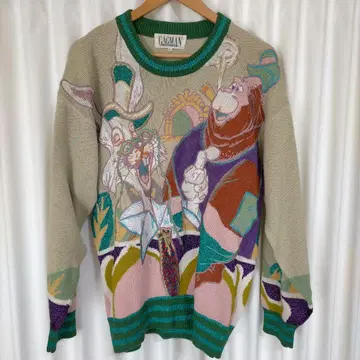 GAGMAN 애니메이션 자수 니트 스웨터 IV