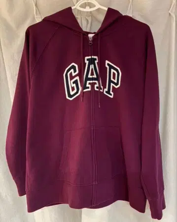 구하기 어려움 GAP 와인 레드 풀 집업 후드티