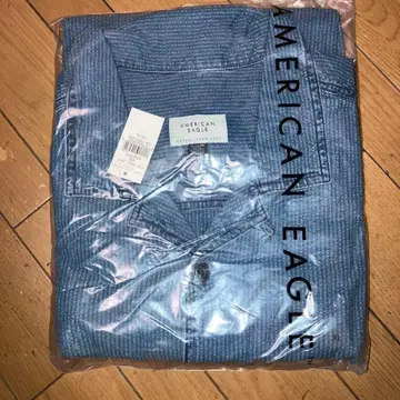 AMERICAN EAGLE 스트라이프 데님 셔츠 XL