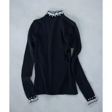 새상품 Web 한정판 펄 모티브 리브 풀오버 긴팔 니트