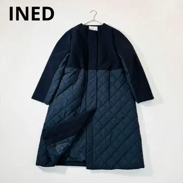 757 이네드 콤비 퀼팅 코트 24AW 네이비 정가 4.6만