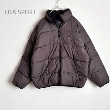 *휠라 스포츠* 남성용 자켓 (M) 풀 집업 로고 다크 브라운