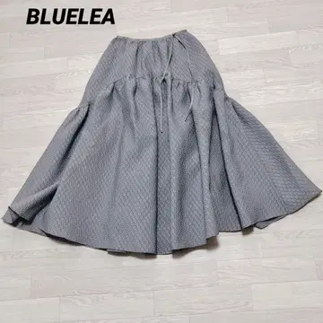 새상품급 블루레아 BLUELEA 자카드 스커트 절개 개더 스커트 XS