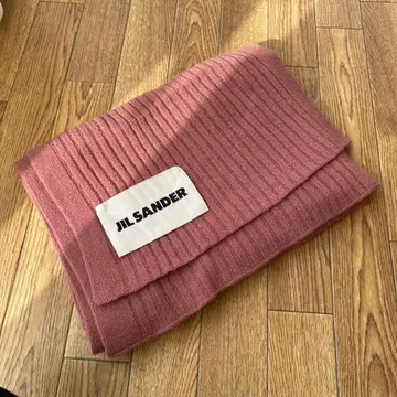 JIL SANDER 핑크 리브 머플러