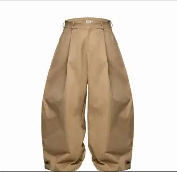 PUSHPUSH 카키 팬츠 베이지 와이드 치노 팬츠 L 사이즈