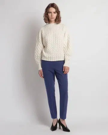 Theory 울 팬츠 다크 블루