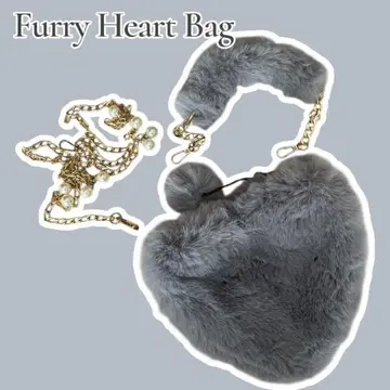 그레이 퍼 하트백 ( 새상품 핸드백, 숄더백 2WAY )