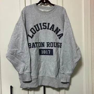 빅 사이즈 속기모 칼리지 로고 트레이닝복 맨투맨 4L 멜란지 그레이