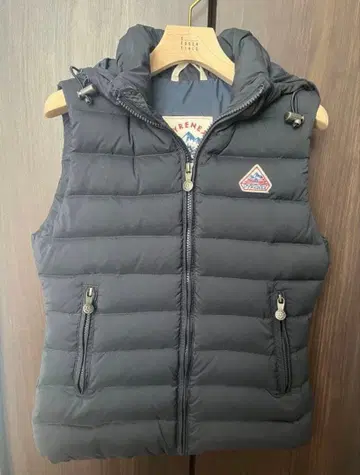 [ 새상품급 ] PYRENEX 다운 베스트 후드 부착 34 사이즈 네이비