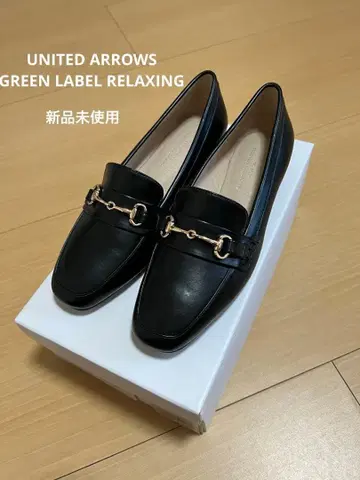 greenlabelrelaxing 로퍼 골드 체인 블랙 미사용 새상품