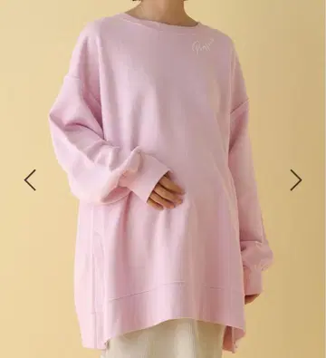 슬릿 자수 튜닉 원피스