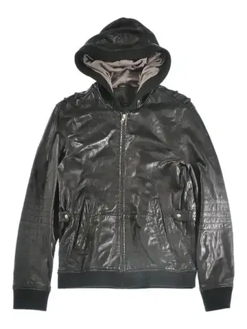 archive 가죽 지퍼 후디