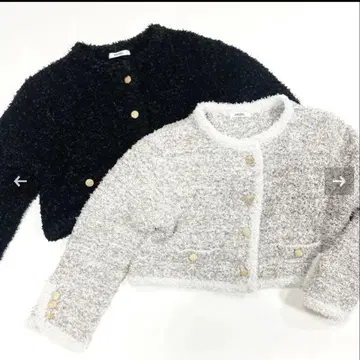 [snidel] 라메 트위드 가디건 아이보리