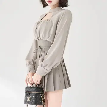 Darich 도킹 코르셋 플리츠 미니 원피스 FL