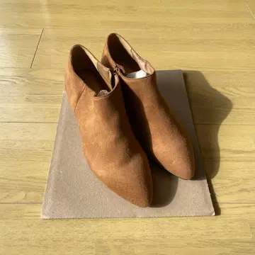 RANDA 브라운 스웨이드 스틸레토 부티 24.0 미사용 새상품