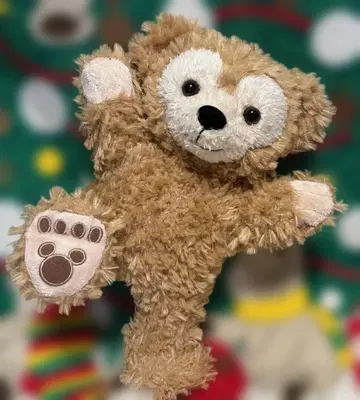 초동안 더피 핸드 퍼펫 타입 봉제 인형 포즈도 취하고 자립 가능