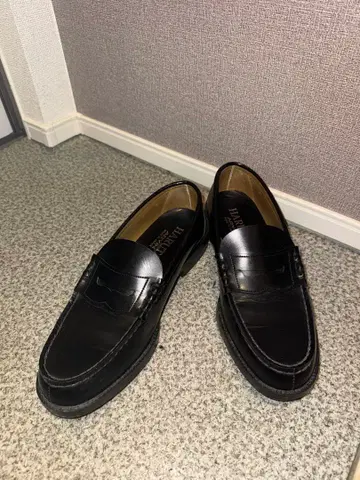 HARUTA 블랙 가죽 로퍼 28 cm