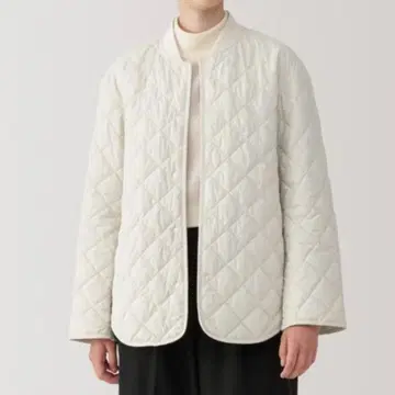 새상품급 무인양품 세탁 가능한 솜 퀼팅 자켓 L 사이즈 아이보리