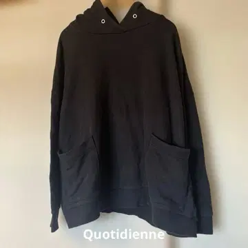 [ Quotidienne ] 오버 사이즈 블랙 후드티