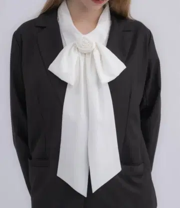 rose ribbon tie / 장미 모티브 초커 여성용