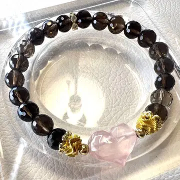 스모키 쿼츠 원컷 로즈쿼츠 파인애플컷 팔찌