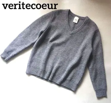 [새상품급] veritecoeur 베리떼꾸르 V넥 니트 그레이