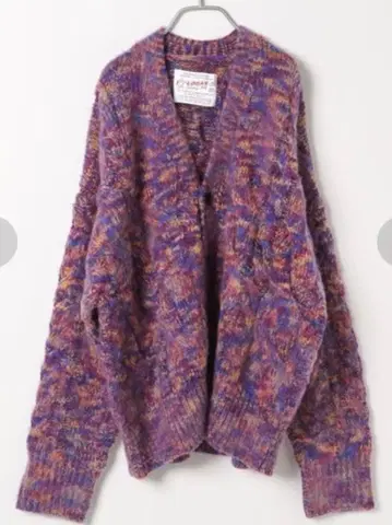 PAGEBOY [ PBLIM ] 로건 콜라보 컬러 가디건 퍼플 FREE