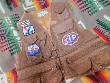 SURPLUS GENERAL WEARS 천연 가죽 베스트 FREE