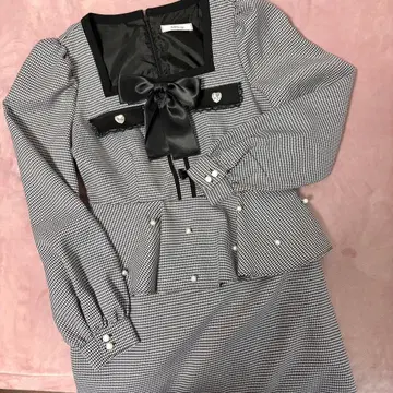 Ank Rouge 하트 페플럼 타이트 원피스