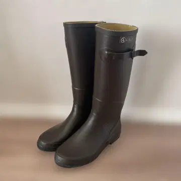 AIGLE 다크 브라운 러버 부츠 37