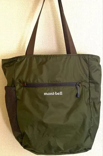 mont-bell 올리브 그린 토트백