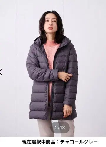 미사용품 이온 스타일 워셔블 울트라 라이트 다운 코트 여성용 M