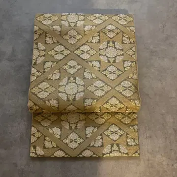 니시진 직조 몰 직조 변형 국화 마름모 문양 육통 후쿠로 오비